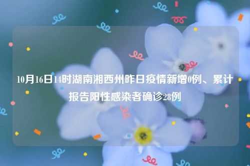 10月16日14时湖南湘西州昨日疫情新增0例、累计报告阳性感染者确诊28例