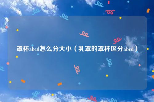 罩杯abcd怎么分大小（乳罩的罩杯区分abcd）