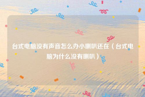 台式电脑没有声音怎么办小喇叭还在（台式电脑为什么没有喇叭）
