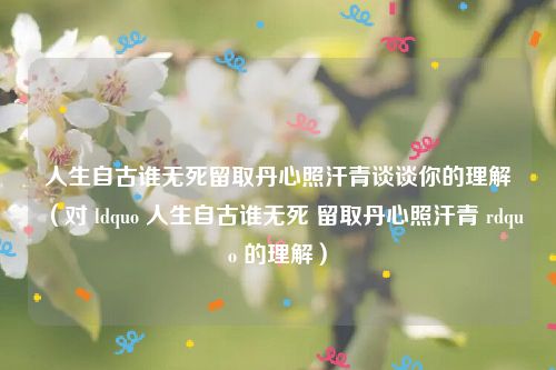 人生自古谁无死留取丹心照汗青谈谈你的理解（对 ldquo 人生自古谁无死 留取丹心照汗青 rdquo 的理解）