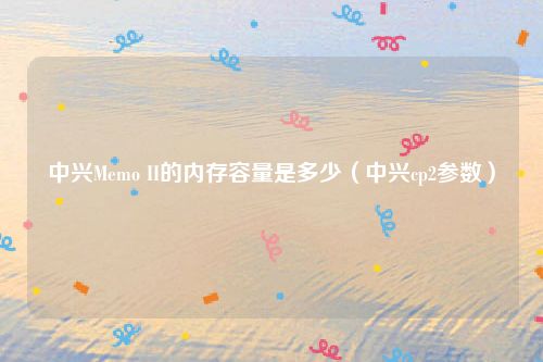 中兴Memo II的内存容量是多少（中兴cp2参数）
