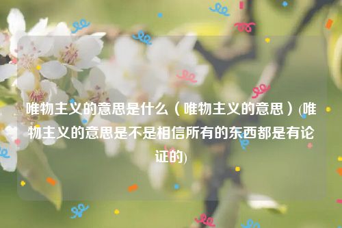 唯物主义的意思是什么（唯物主义的意思）(唯物主义的意思是不是相信所有的东西都是有论证的)