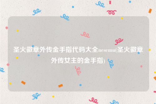 圣火徽章外传金手指代码大全nesemu(圣火徽章外传女主的金手指)
