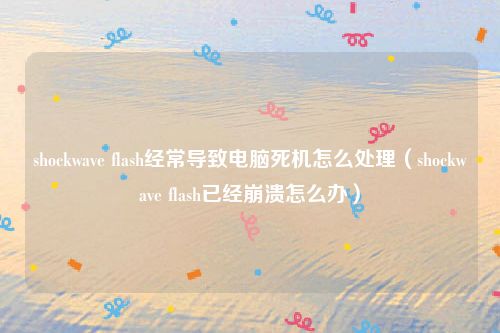 shockwave flash经常导致电脑死机怎么处理（shockwave flash已经崩溃怎么办）