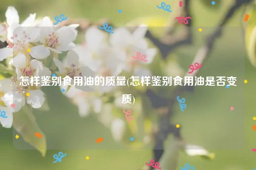 怎样鉴别食用油的质量(怎样鉴别食用油是否变质)