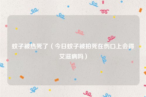 蚊子被热死了（今日蚊子被拍死在伤口上会得艾滋病吗）
