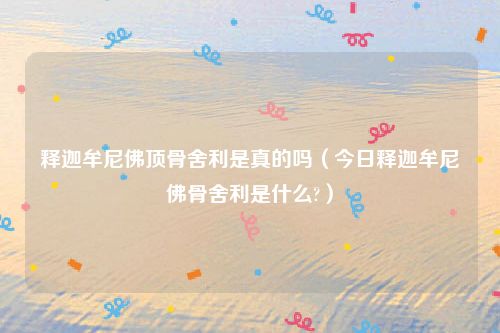 释迦牟尼佛顶骨舍利是真的吗（今日释迦牟尼佛骨舍利是什么?）