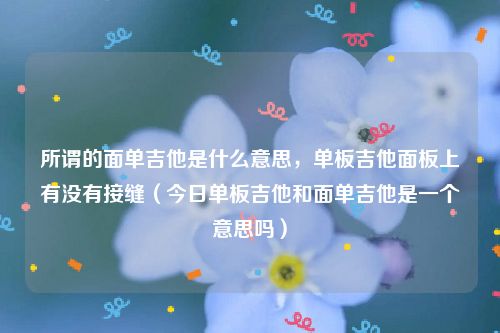 所谓的面单吉他是什么意思,单板吉他面板上有没有接缝(今日单板吉他和面单吉他是一个意思吗)