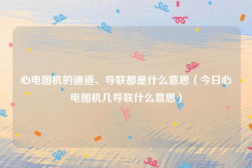 心电图机的通道、导联都是什么意思（今日心电图机几导联什么意思）