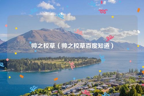 帅之校草（帅之校草百度知道）
