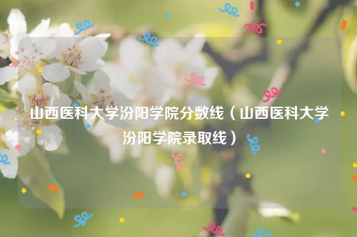 山西医科大学汾阳学院分数线（山西医科大学汾阳学院录取线）