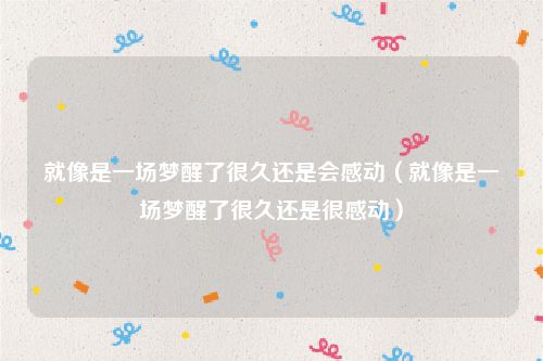 就像是一场梦醒了很久还是会感动（就像是一场梦醒了很久还是很感动）