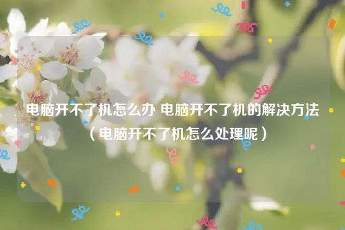 电脑开不了机怎么办 电脑开不了机的解决方法（电脑开不了机怎么处理呢）