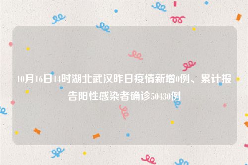 10月16日14时湖北武汉昨日疫情新增0例、累计报告阳性感染者确诊50430例