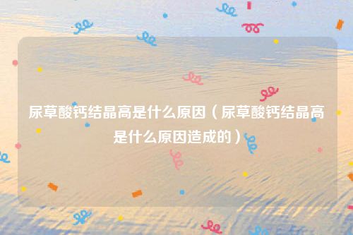 尿草酸钙结晶高是什么原因（尿草酸钙结晶高是什么原因造成的）