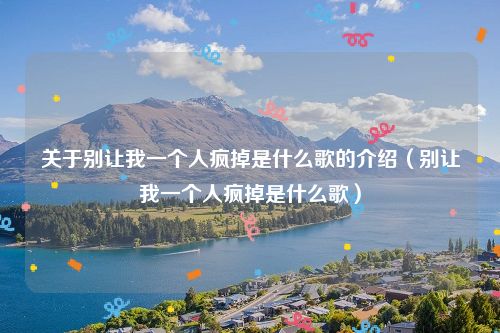关于别让我一个人疯掉是什么歌的介绍（别让我一个人疯掉是什么歌）