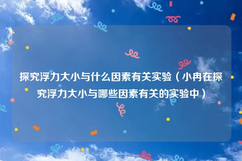 探究浮力大小与什么因素有关实验（小冉在探究浮力大小与哪些因素有关的实验中）