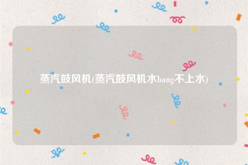蒸汽鼓风机(蒸汽鼓风机水bang不上水)