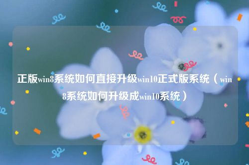 正版win8系统如何直接升级win10正式版系统（win8系统如何升级成win10系统）