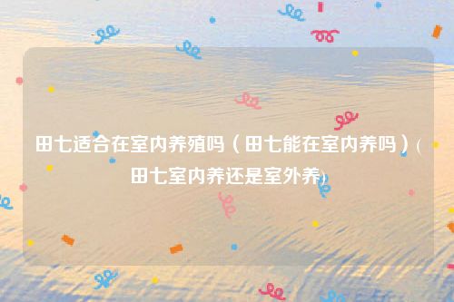 田七适合在室内养殖吗（田七能在室内养吗）(田七室内养还是室外养)