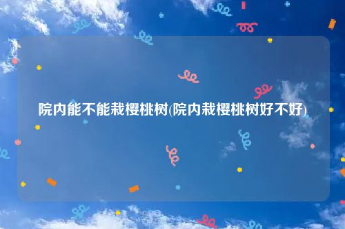 院内能不能栽樱桃树(院内栽樱桃树好不好)