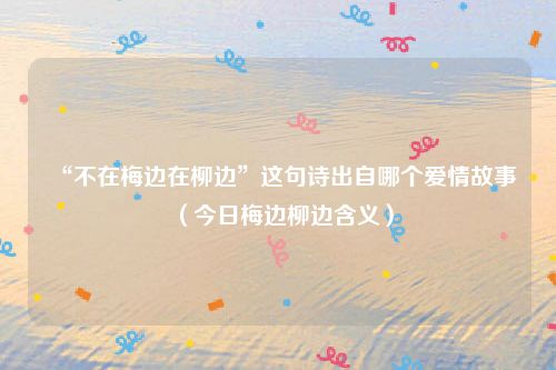 “不在梅边在柳边”这句诗出自哪个爱情故事（今日梅边柳边含义）