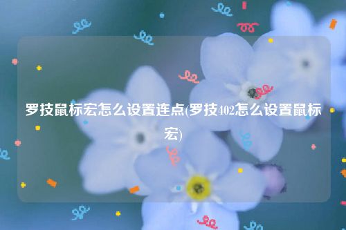 罗技鼠标宏怎么设置连点(罗技402怎么设置鼠标宏)