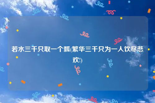 若水三千只取一个瓢(繁华三千只为一人饮尽悲欢!)