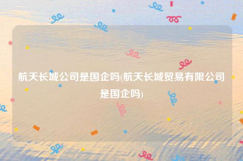 航天长城公司是国企吗(航天长城贸易有限公司是国企吗)