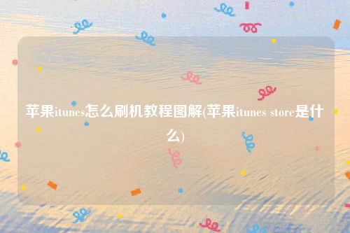 苹果itunes怎么刷机教程图解(苹果itunes store是什么)