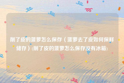 削了皮的菠萝怎么保存（菠萝去了皮如何保鲜储存）(削了皮的菠萝怎么保存没有冰箱)