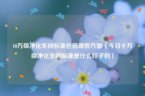 10万级净化车间标准包括哪些方面（今日十万级净化车间标准是什么样子的）