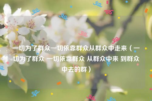 一切为了群众一切依靠群众从群众中走来（一切为了群众 一切依靠群众 从群众中来 到群众中去的群）