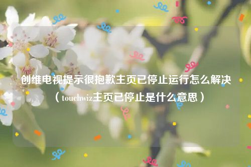 创维电视提示很抱歉主页已停止运行怎么解决（touchwiz主页已停止是什么意思）