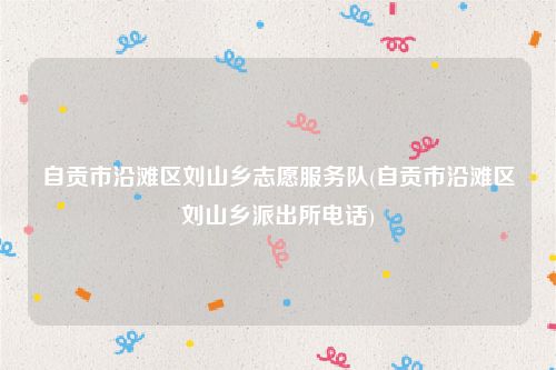 自贡市沿滩区刘山乡志愿服务队(自贡市沿滩区刘山乡派出所电话)