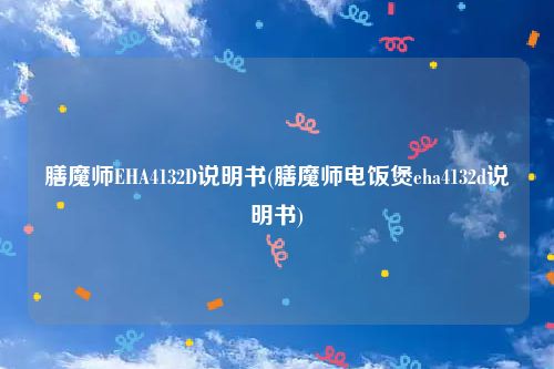 膳魔师EHA4132D说明书(膳魔师电饭煲eha4132d说明书)