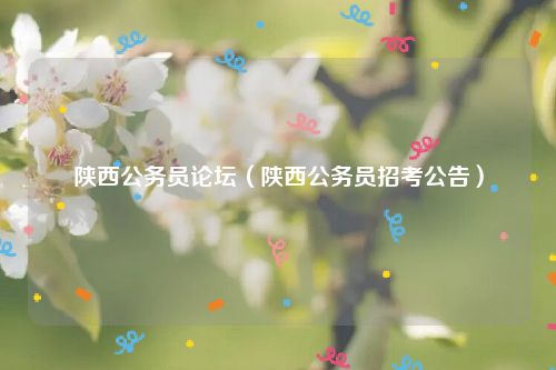 陕西公务员论坛（陕西公务员招考公告）