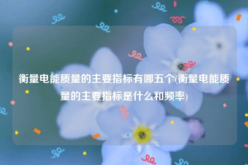衡量电能质量的主要指标有哪五个(衡量电能质量的主要指标是什么和频率)