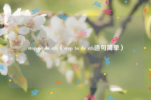 stop to do sth（stop to do sth造句简单）