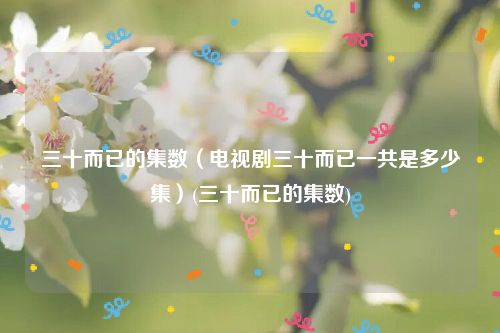 三十而已的集数（电视剧三十而已一共是多少集）(三十而已的集数)