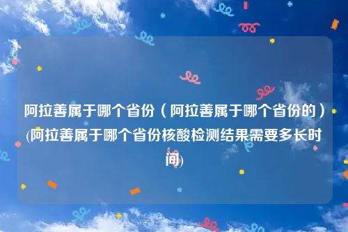 阿拉善属于哪个省份（阿拉善属于哪个省份的）(阿拉善属于哪个省份核酸检测结果需要多长时间)