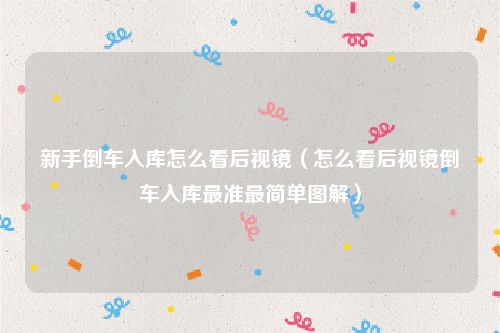 新手倒车入库怎么看后视镜（怎么看后视镜倒车入库最准最简单图解）