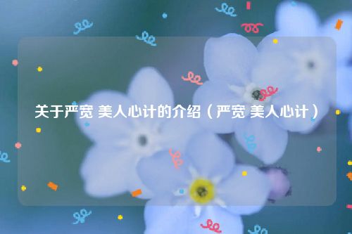 关于严宽 美人心计的介绍（严宽 美人心计）