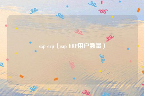 sap erp（sap ERP用户数量）