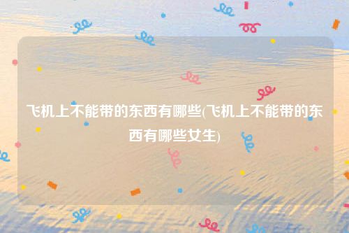 飞机上不能带的东西有哪些(飞机上不能带的东西有哪些女生)