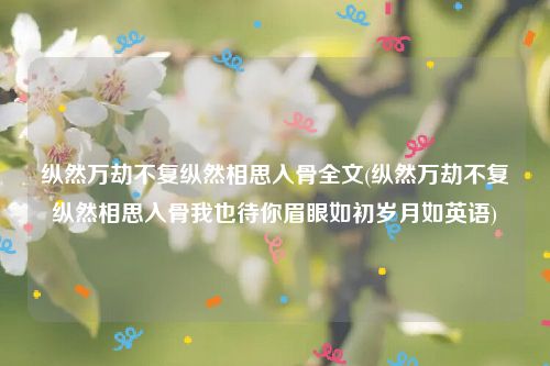 纵然万劫不复纵然相思入骨全文(纵然万劫不复纵然相思入骨我也待你眉眼如初岁月如英语)