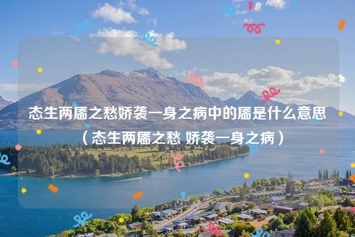 态生两靥之愁娇袭一身之病中的靥是什么意思（态生两靥之愁 娇袭一身之病）