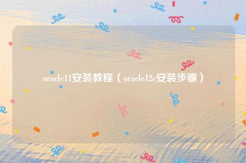 oracle11安装教程（oracle12c安装步骤）