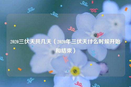 2020三伏天共几天（2020年三伏天什么时候开始和结束）