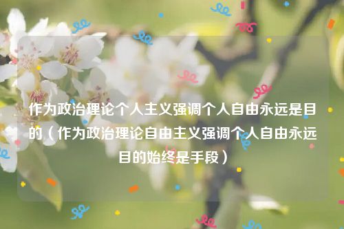 作为政治理论个人主义强调个人自由永远是目的（作为政治理论自由主义强调个人自由永远目的始终是手段）